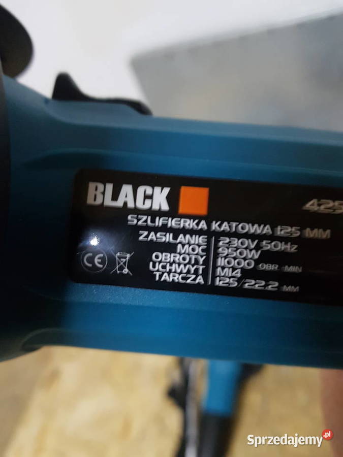 Szlifierka kątowa 125 mm 950 Wat firma Black Głogowa