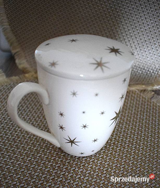 Ceramiczny kubek z przykrywką drugi Chełmno sprzedam
