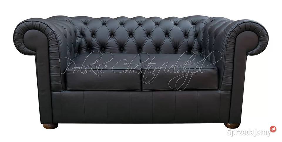 Pikowana SOFA CHESTERFIELD NORMAL 2 OS skóra 160cm Białystok