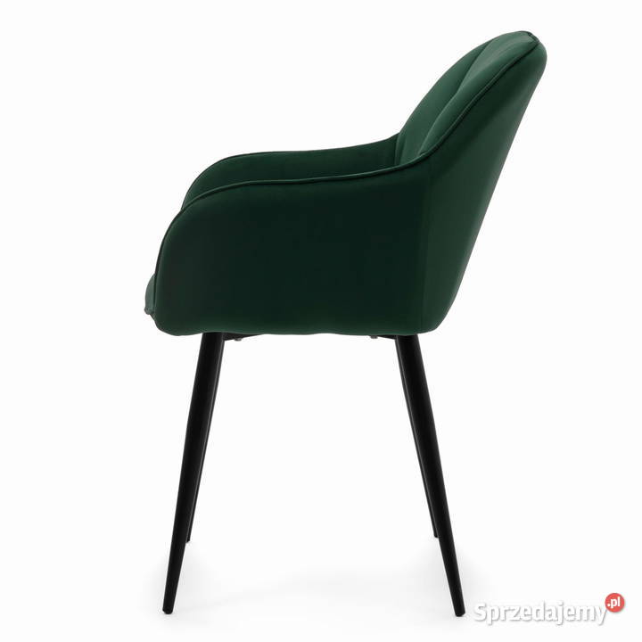 Krzesło Tapicerowane Lago Butelkowa Zieleń Tarchały Małe
