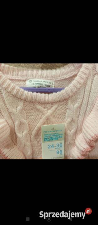 Nowy Różowy SweterekSukienka Primark Cares 98 dziewczynka Biłgoraj