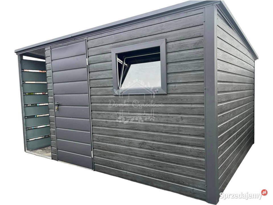 Domek Ogrodowy 3x25 wiata 1x25m okno Sosna Kalisz