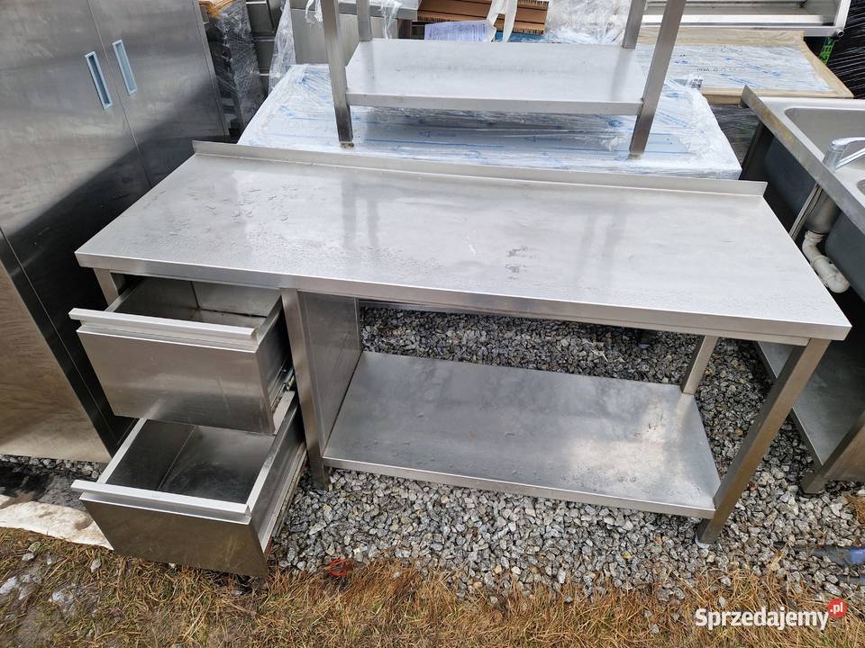 Stół Gastronomiczny Z Półką 2 Szufladami 1706085 Ostrów Wielkopolski