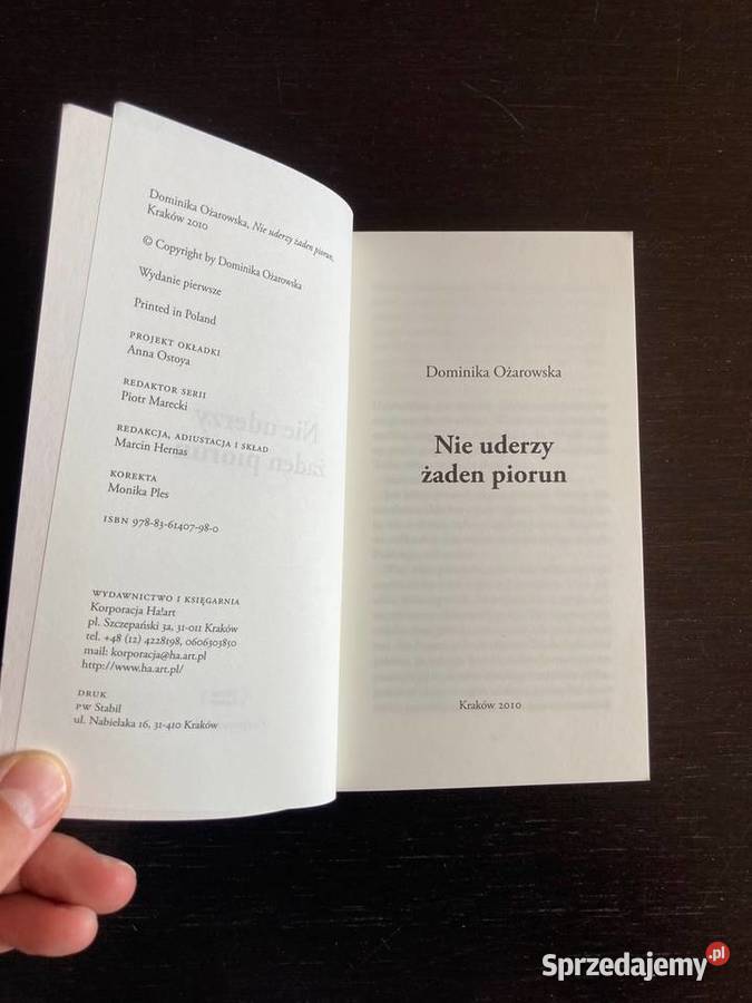 Dominika Ożarowska Nie uderzy żaden piorun Elbląg sprzedam