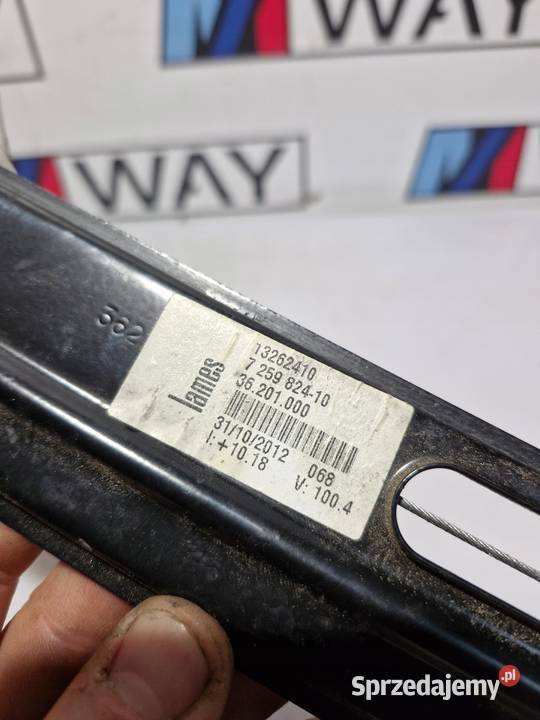 BMW F30 F31 PODNOŚNIK SZYBY PRZÓD PRAWY 7259824 sprzedam