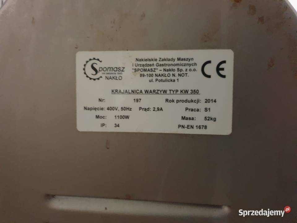 Krajalnica do warzyw Spomasz KW 350 Koło