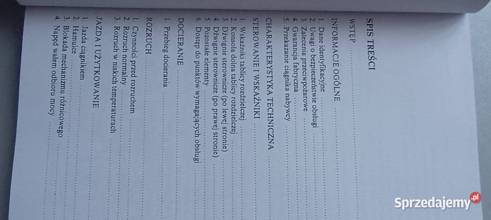 Instrukcja obsługi ciągnika rolniczego MF 255 Wodzisław sprzedam