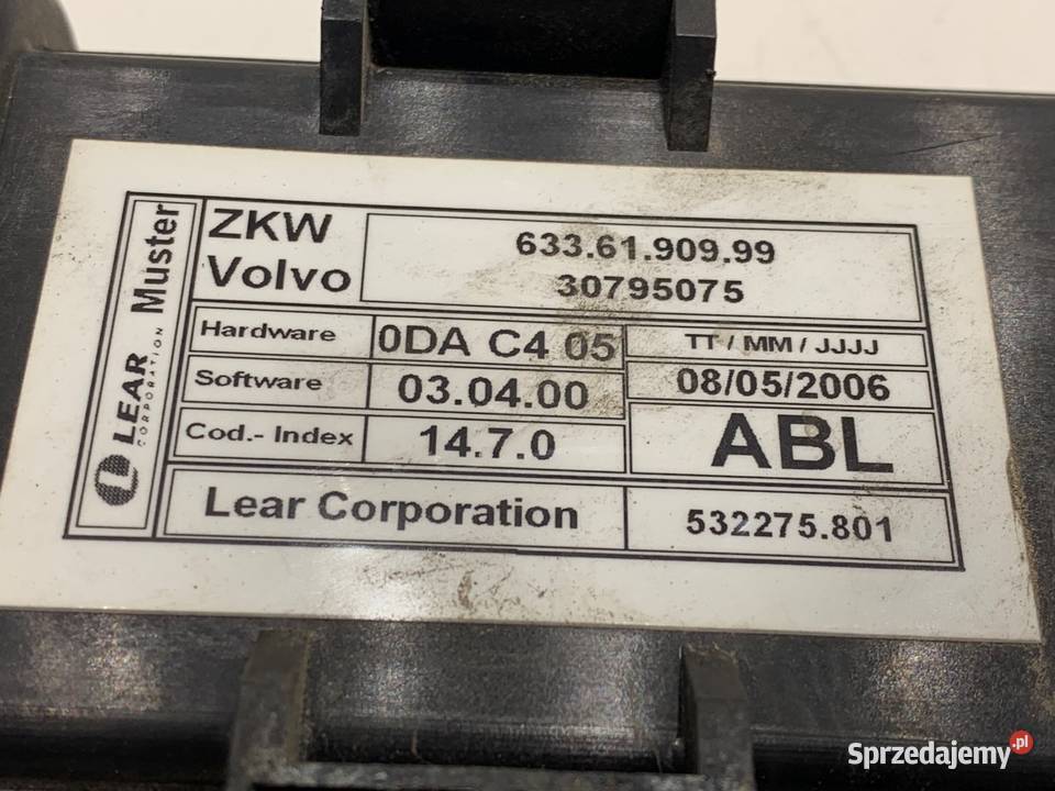 MODUŁ ŚWIATEŁ VOLVO S80 II 30795075 0616
