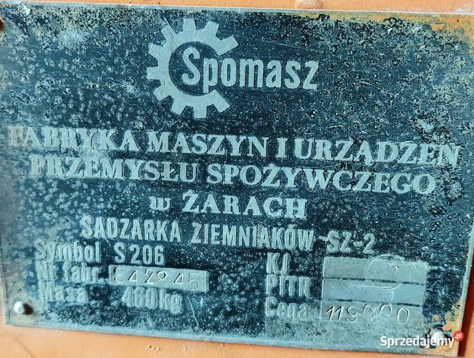 Sadzarka ziemniaków Spomasz S206 Kłodawa