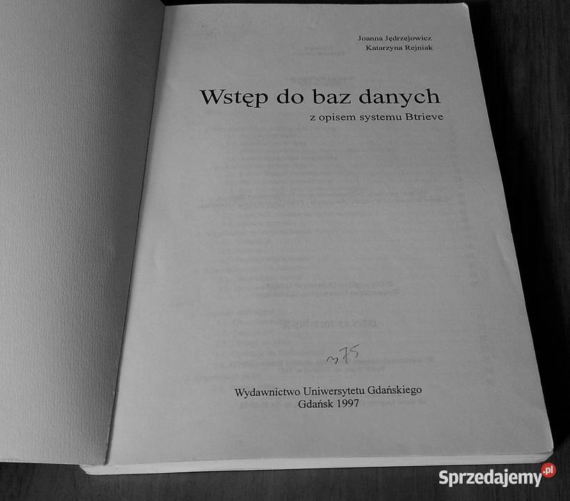 Wstęp do baz danych z opisem systemu Btrieve Gdańsk