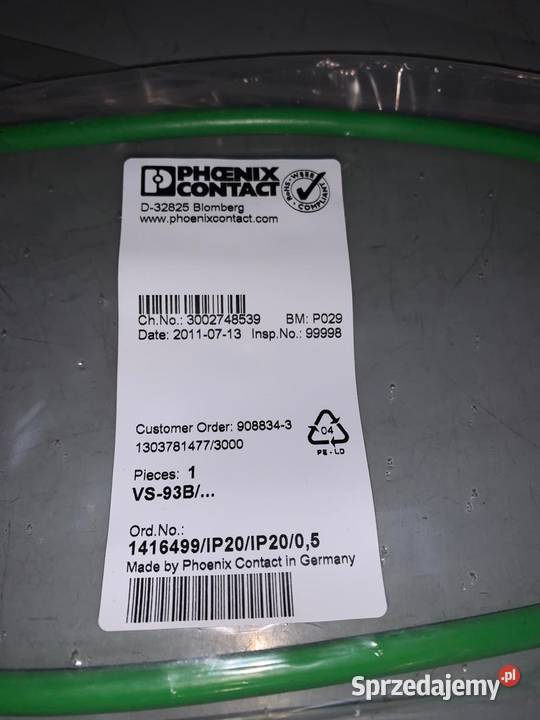 Bus system cable VS93B RJ4 05m 1416499 Phoenix Warszawa