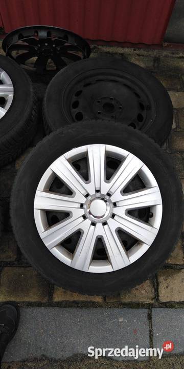 Koła zimowe 4 16 na felgach stal 5x112 kołpaki Czerwińsk nad Wisłą