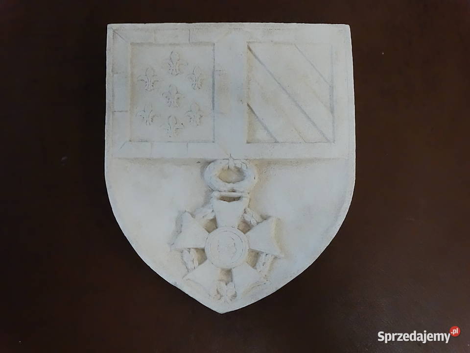 Płaskorzeźba Herb Księstwa Burgundii Dijon 21x18 Biłgoraj sprzedam