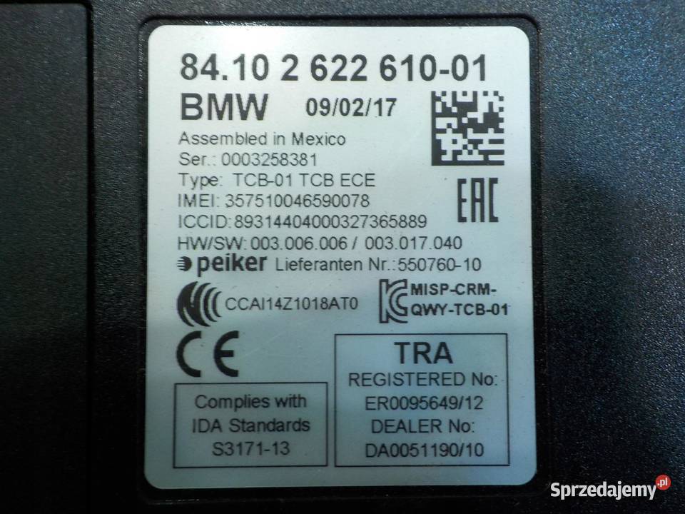 BMW 1 F20 LIFT 15 D 17r HB 5D sterownik modul osobowe mazowieckie Suków