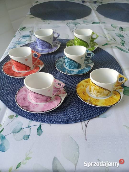 Kolorowy zestaw filiżanek do espresso Poznań