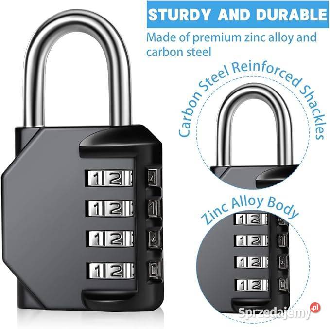 Solidna kłódka szyfrowa 4cyfry Zatrzaskowa mazowieckie Płock