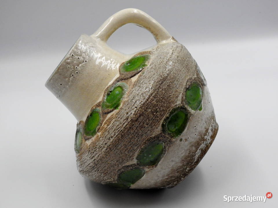 Kolekcjonerski wazon niemiecki lava sygnowany