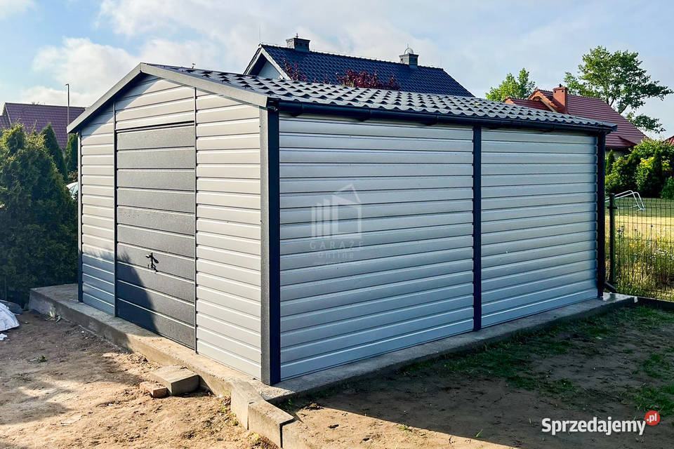 Garaż Blaszany 45x5m Brama uchylna Rynny 22.5m2 Katowice