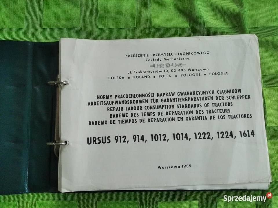 Katalog Normy Ursus 912 914 1012 1014 1222 1224 Lublin