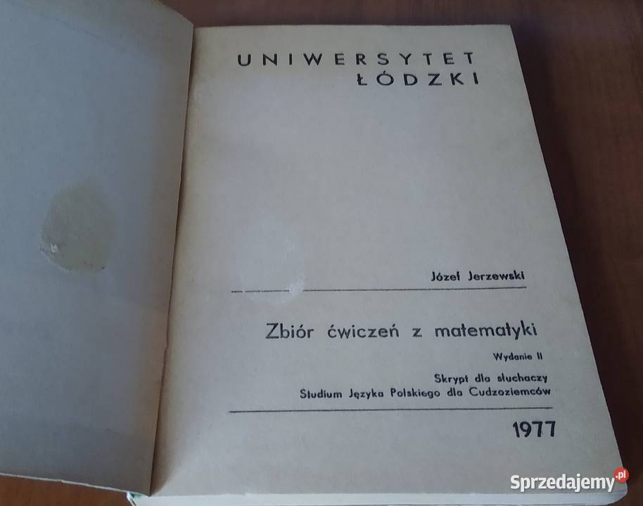 Zbiór ćwiczeń z matematyki skrypt Józef miękka Gdańsk