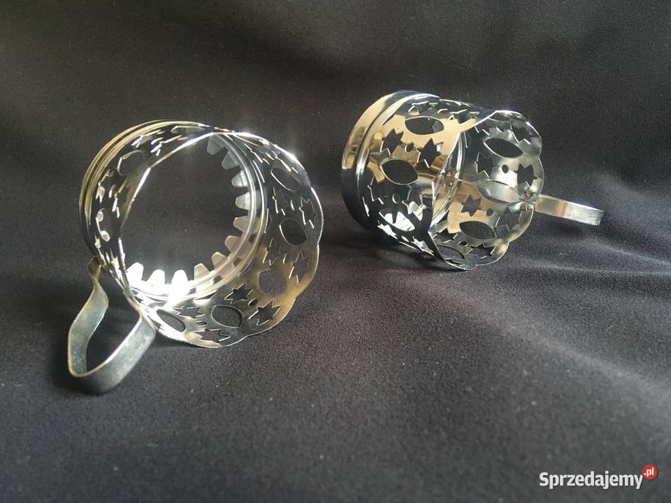 PRL koszyczki szklanek metal sprzedam