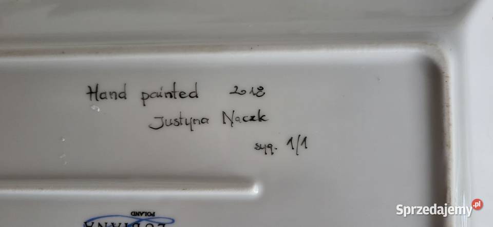 Patera Półmisek talerz ręcznie malowany Sierakowice sprzedam