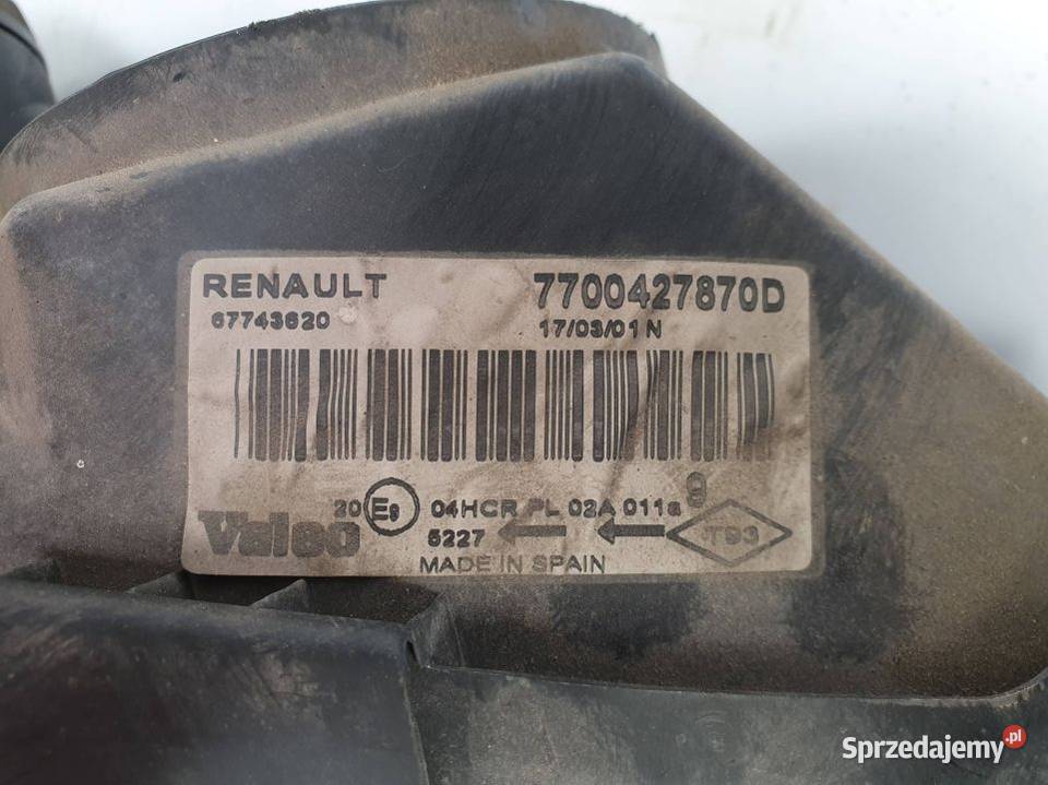 LAMPA PRAWA PRZÓD RENAULT MEGANE I 7700427870D Lipno