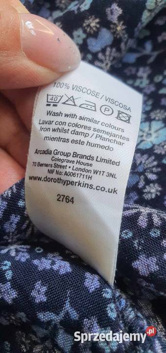 Spódnica w kwiatki Dorothy Perkins 38 niebieski Leżajsk