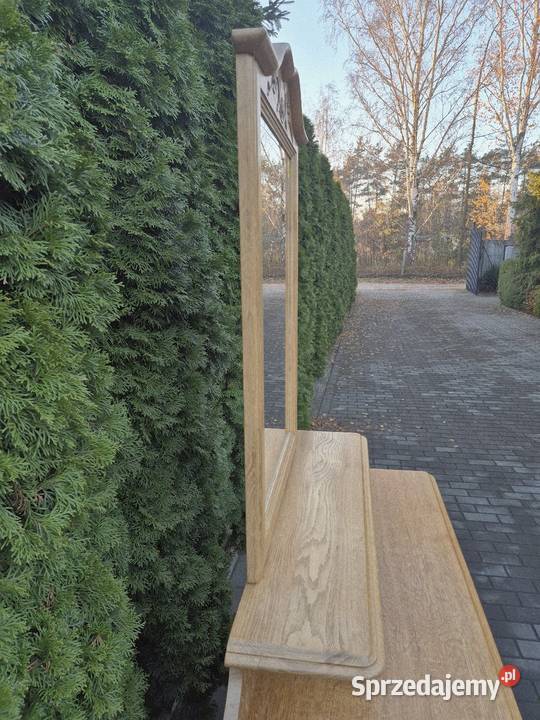 Drewniana toaletka z lustrem 198cm
