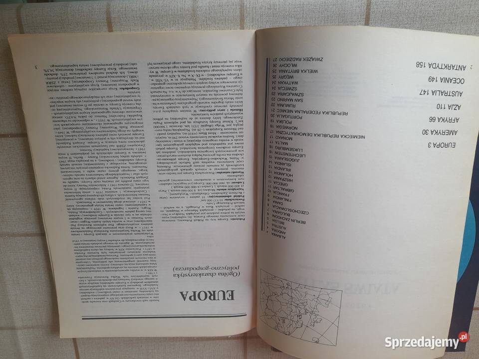 Stary Polityczny atlas świata Rudnik nad Sanem