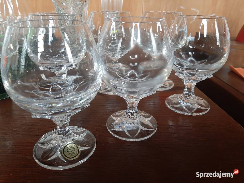 Kieliszki z kryształu do koniaku