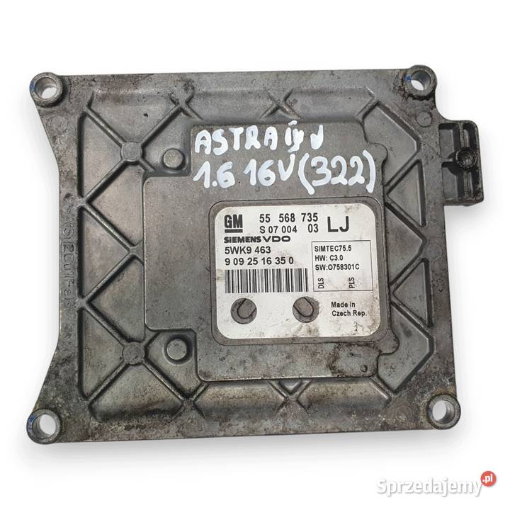 STEROWNIK SILNIKA Opel Astra J 16 16V 55568735 Chełm