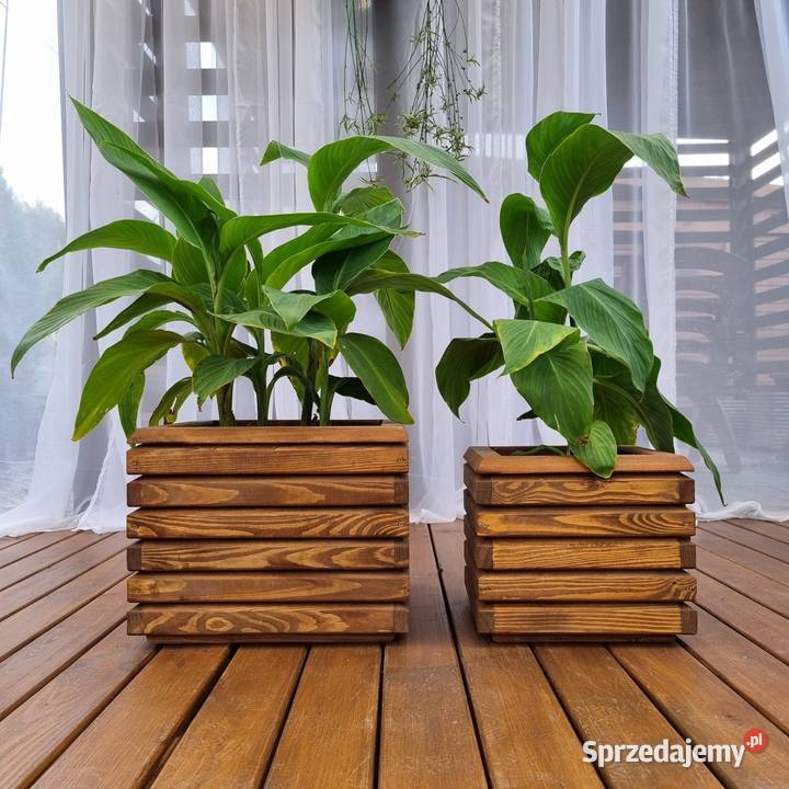 Zestaw 2 donic 3D donica drewniana ogrodowa śląskie Kalety