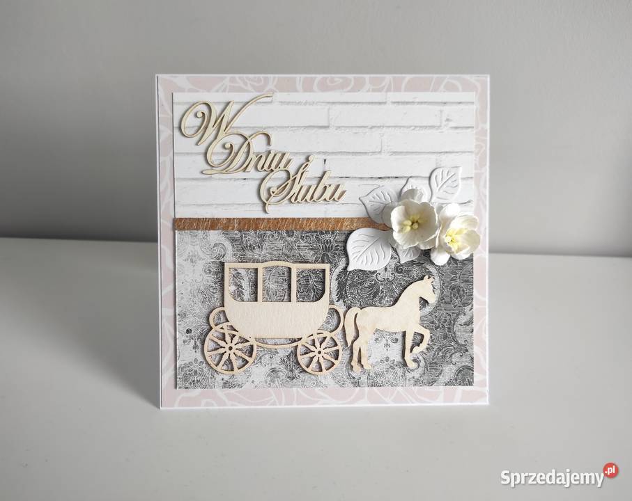 Kartka na Ślub ręcznie robiona handmade łódzkie Łódź