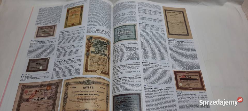 katalog aukcyjny papierów wartościowych FHW Warszawa