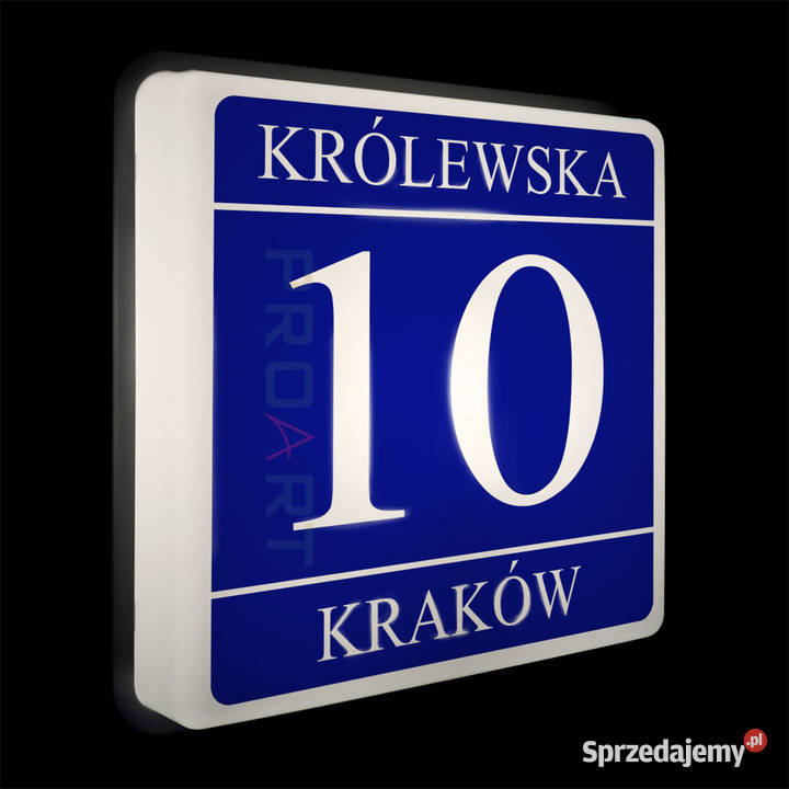 LED PODŚWIETLANY NUMER NA DOM TABLICZKA ADRESOWA Kraków