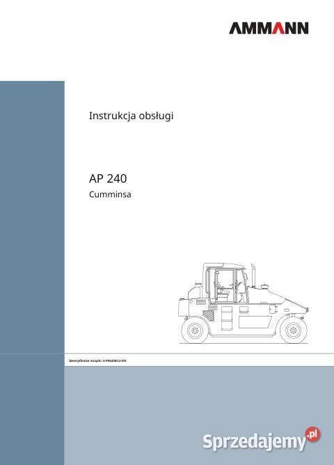 Ammann Ap240 instrukcja obsługi DTR motoryzacja, transport Kielce