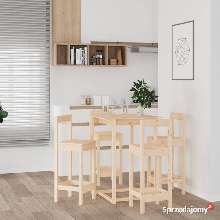 5cz zestaw mebli barowych lite drewno sosnowe Warszawa sprzedam