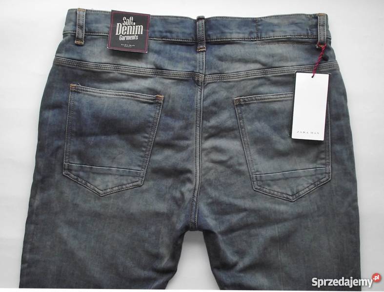 ZARA MAN DENIM SPODNIE RURKI NA DUŻEGO PANA R46 Kraków