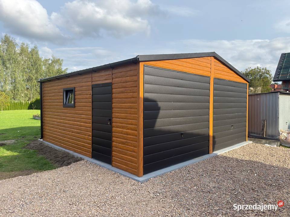 Garaż Blaszany 9x6 poziom złoty dąb orzech Sprzedaż Drezdenko sprzedam