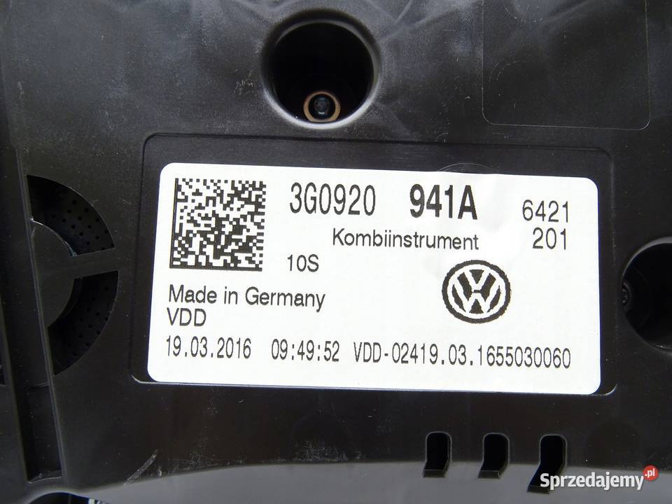 LICZNIK ZEGARY ZEGAR VW PASSAT B8 20 TDI małopolskie sprzedam