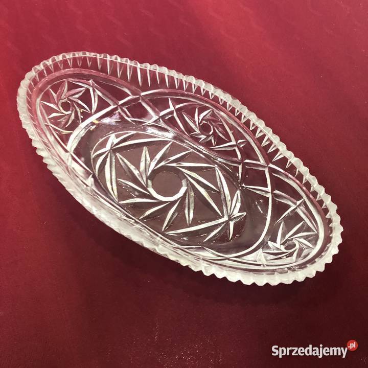Półmisek sześć salaterek Kryształ PRL lata 70 XX Kraków