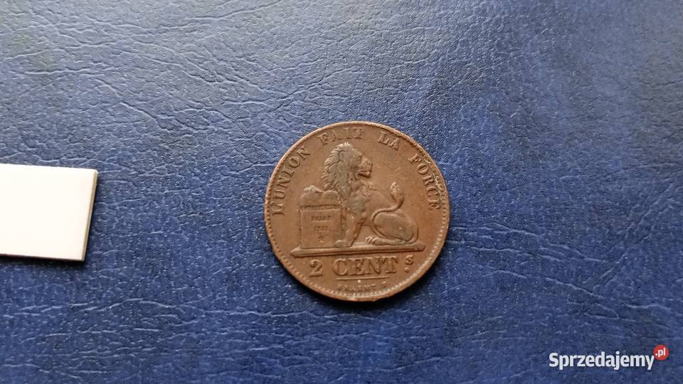 Stare monety 2 cent 1863 Belgia 2 Numizmatyka Lesko