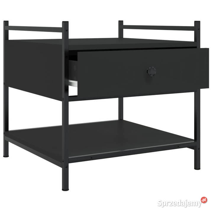 Stolik kawowy czarny 50x50x50 materiał Warszawa sprzedam