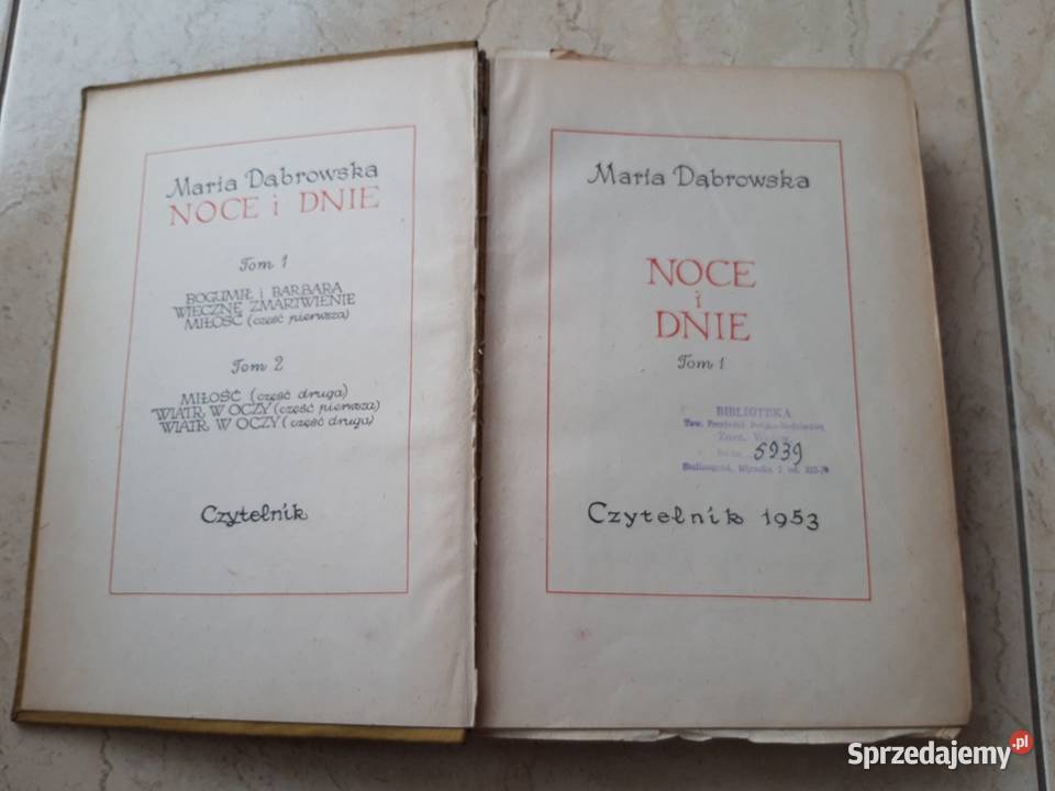 Noce i Dnie Maria Dąbrowska tom 1 CZYTELNIK 1953 Bielsko-Biała