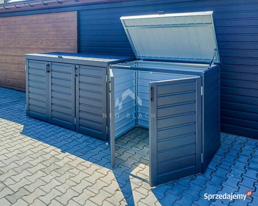 Zabudowa koszy na śmieci wiata obudowa Gdynia