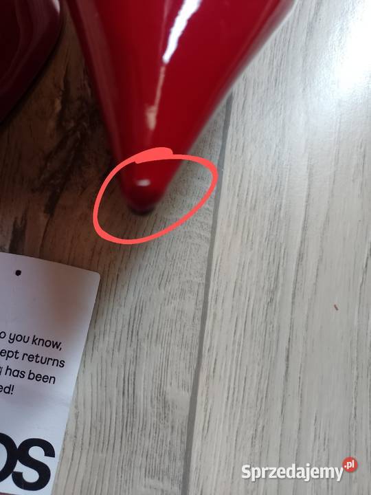 40 ASOS Design Czerwone czółenka z odkrytą piętą Asos małopolskie Kraków