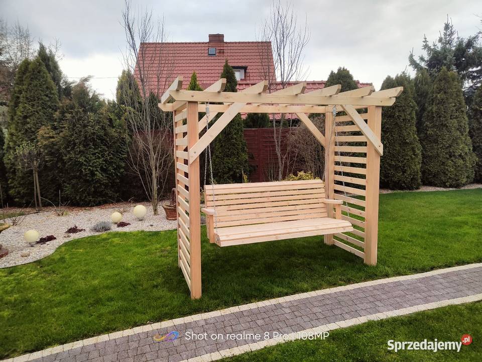 Huśtawka ogrodowa Pergola Drewniana wielkopolskie Ostrzeszów