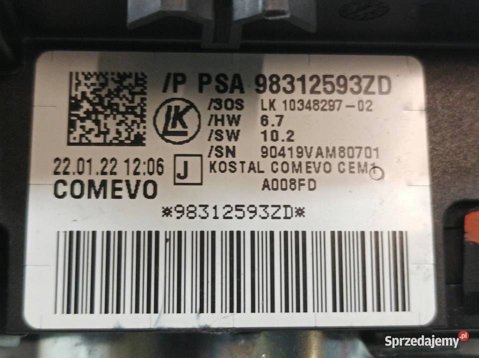 PRZEŁĄCZNIK ZESPOLONY 98312593ZD Citroen C3 III