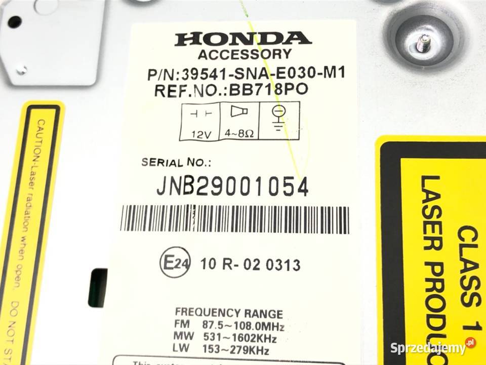 RADIO NAWIGACJA HONDA CIVIC VIII 39541SNAE030M1 osobowe